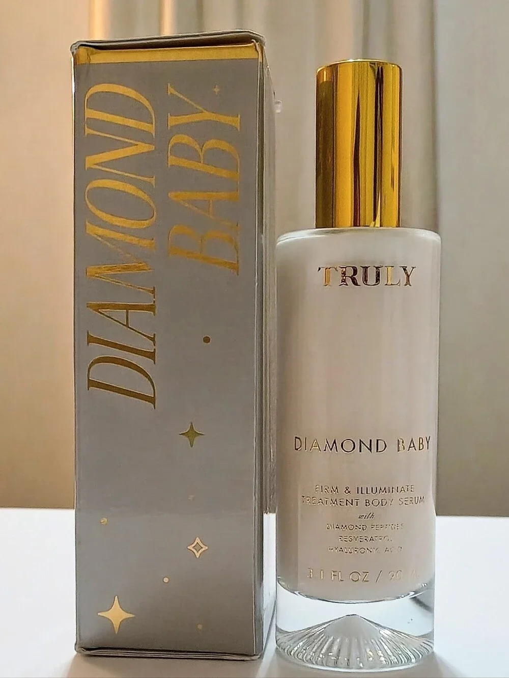 TRULY Diamond Baby Firm & Illuminate Treatment Body Serum 3.1 oz / 90 mL NIB